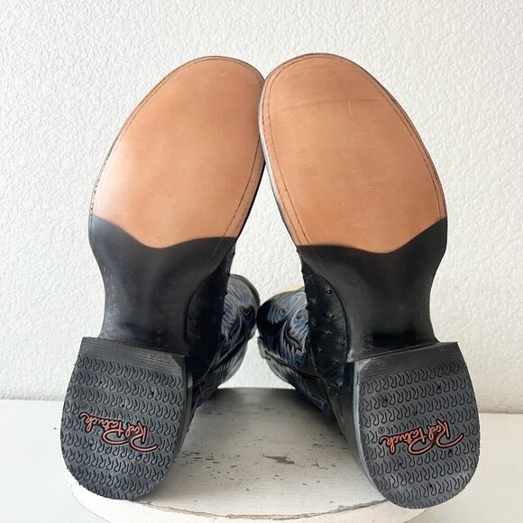 NEW Rod Patrick Mens Cowboy Boots 10 AAA Black Ostrich Leather Western Round Toe - Picture 9 of 13